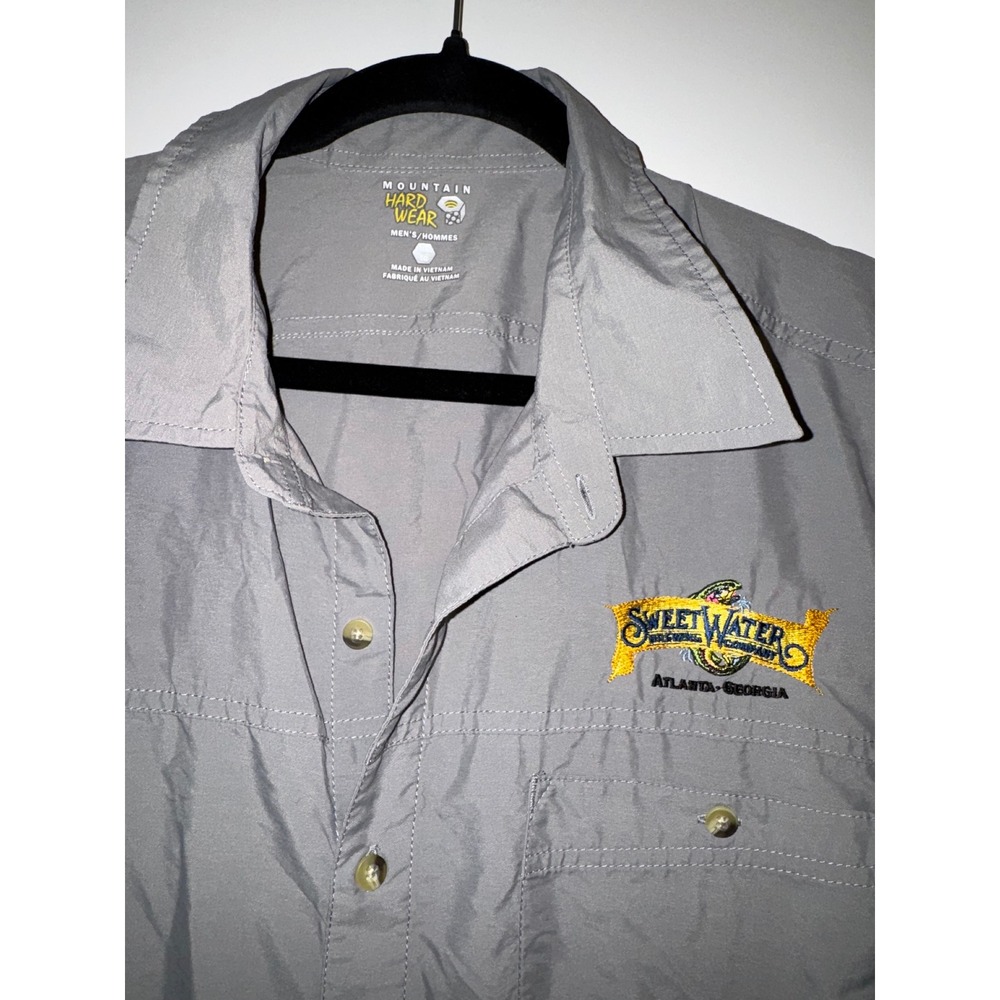 Mountain Hardwear Mens Grey Short Sleeve SweetWater Brewing Shirt XL Outdoor